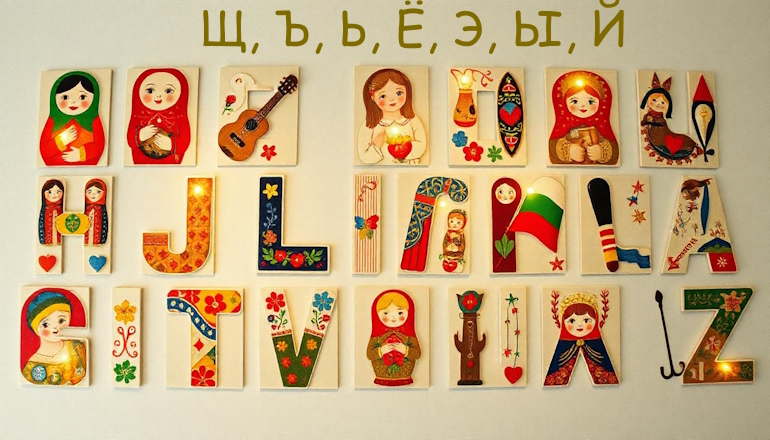 История букв русского алфавита: Щ, Ъ, Ь, Ё, Э, Ы, Й, Ю, Ф