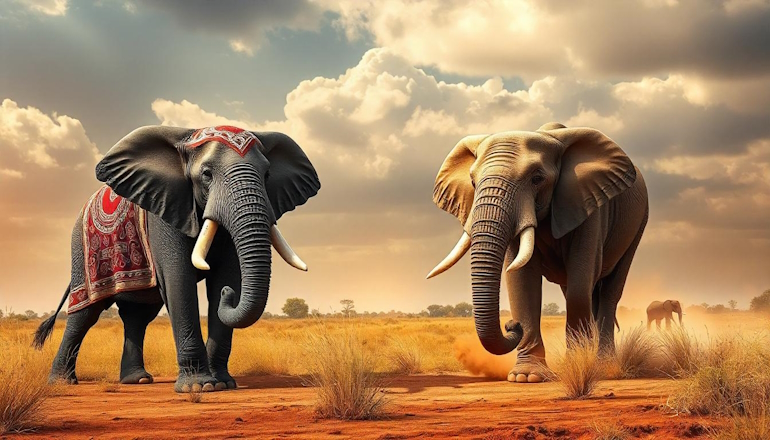 Чем отличаются индийские и африканские слоны ?