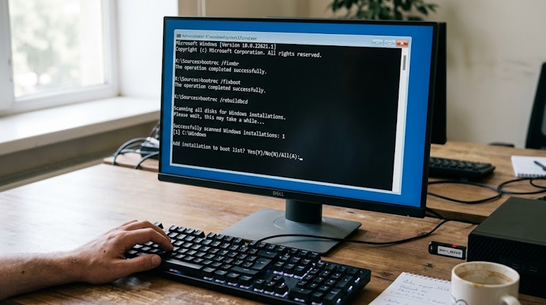 Восстановление загрузки Windows 11 через CMD